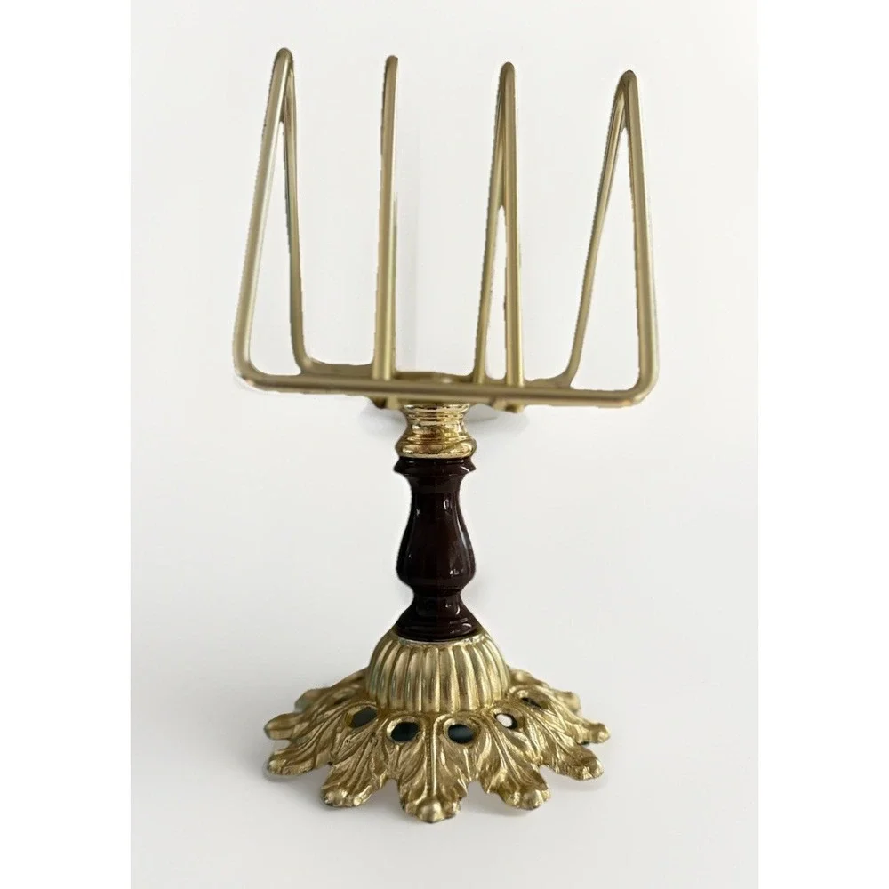 Vintage MCM Metal Brass Pedestal 9